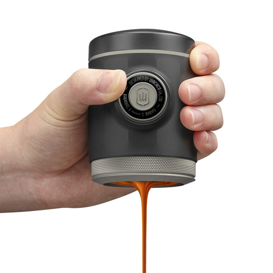 The tiny, cool, Wacaco Picopress coffee maker in action!