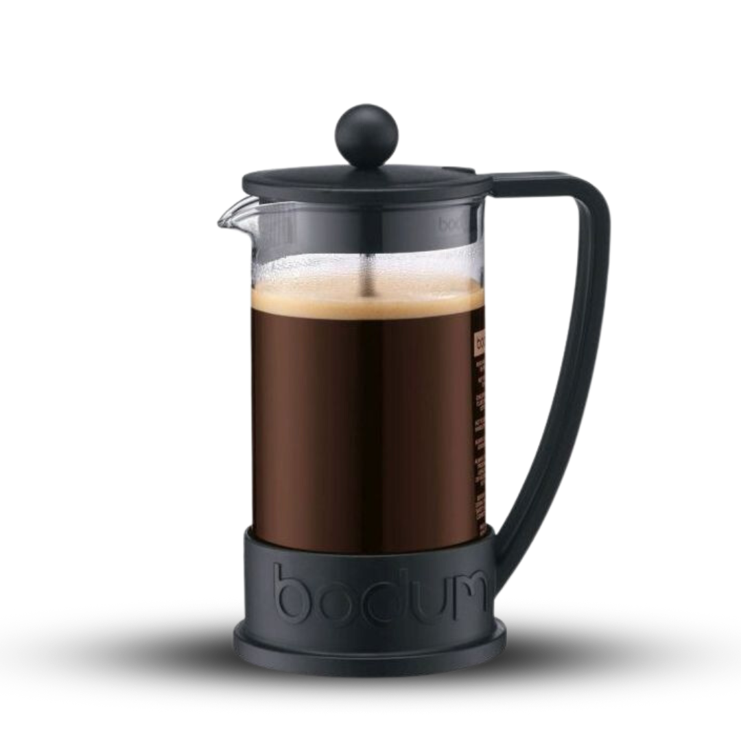 The 8 cup Bodum cafetiere