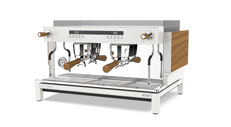 Crem EX3 2 Group Oak/White - Commercial Espresso Machine