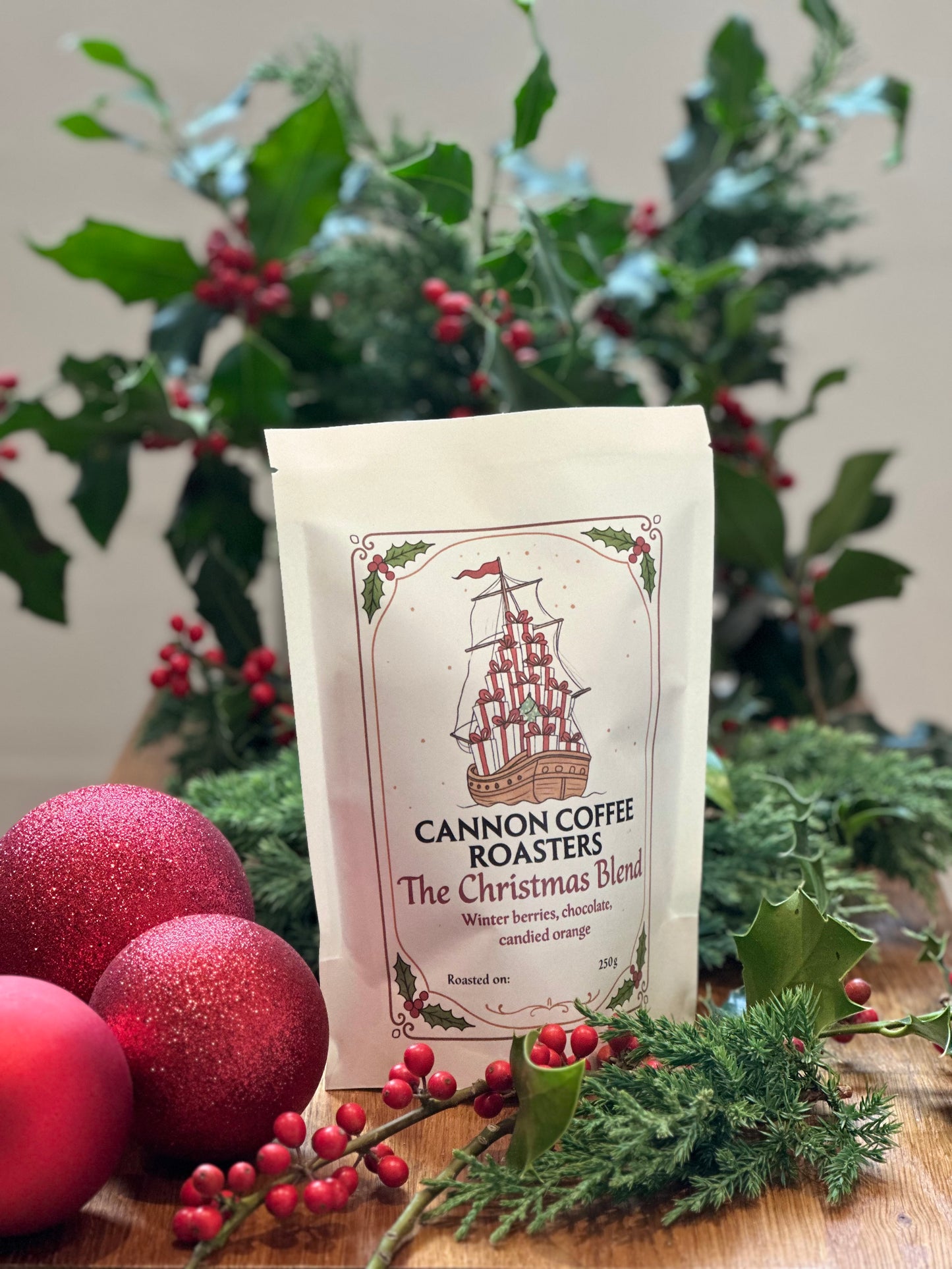 Christmas Coffee AND 3 syrups Gift Pack - 250g version