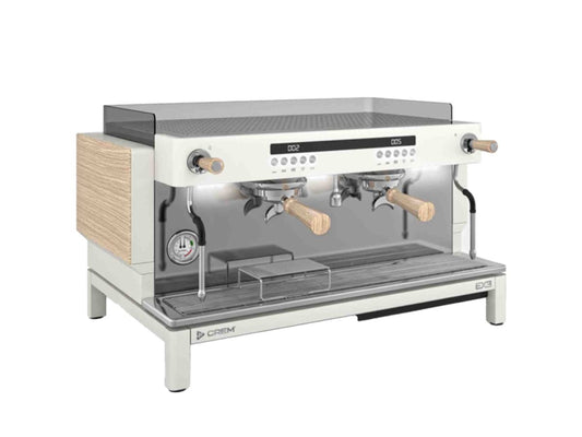 Crem EX3 2 Group Oak/White - Commercial Espresso Machine
