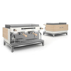 Crem EX3 2 Group Oak/White - Commercial Espresso Machine